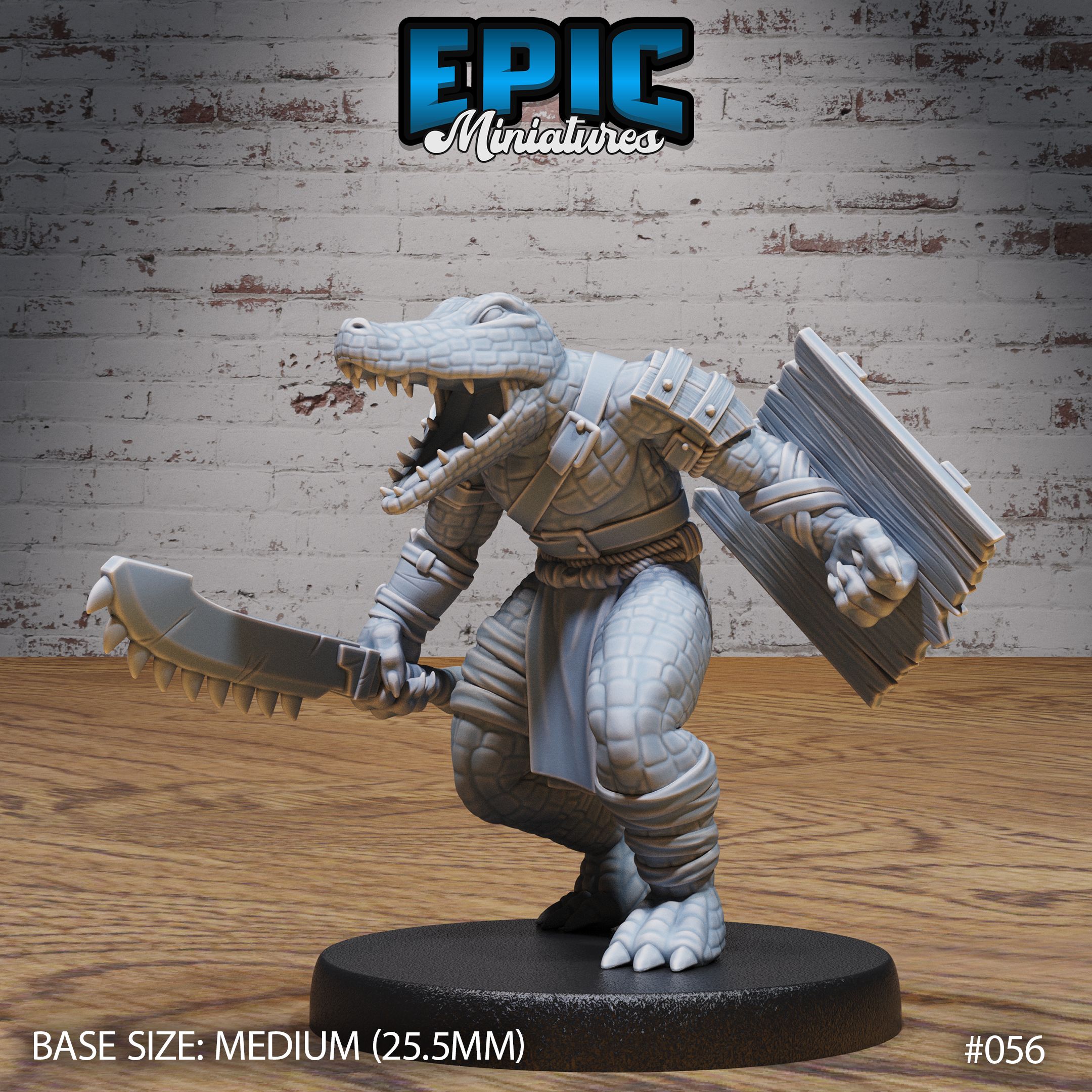 Alligator Folk Warrior / Humanoid Crocodile Warrior / Croc Tribe Fighter / Southern Wild Animal / Evil Reptile Predator Creature / Swamp Beast Encounter